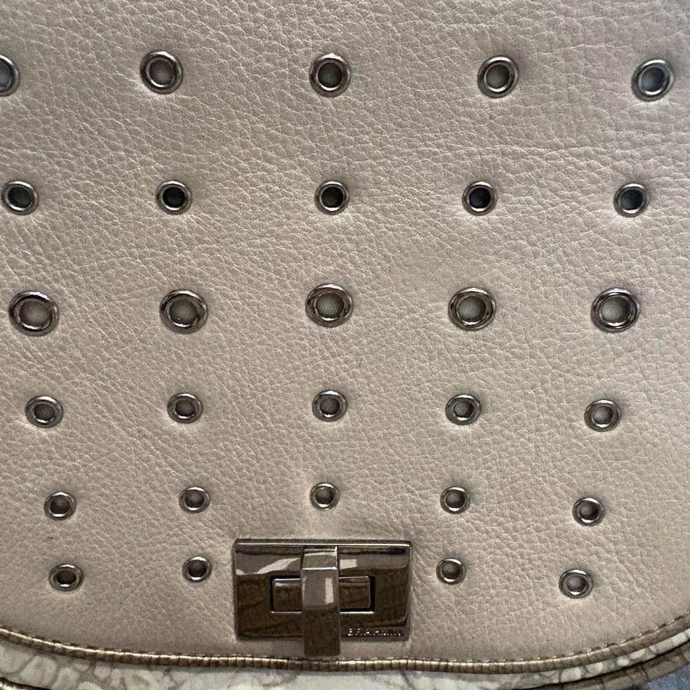 Brahmin Cream Crossbody Bag with gromet Detailing - Picture 2 of 12